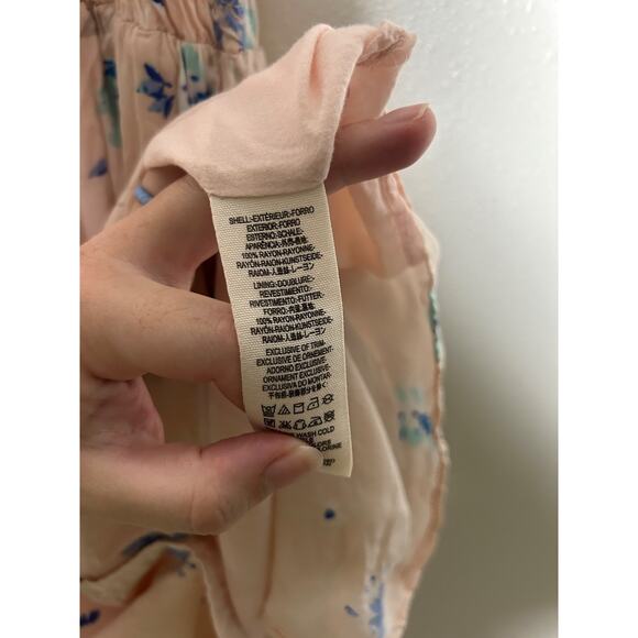 Free People Boho Womens Pink Greatest Day Floral Print Smocked Mini Dress Size M - Picture 3 of 5